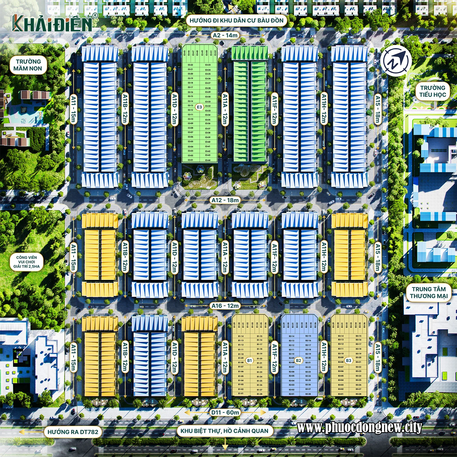 Mặt bằng kđt phước đông new city