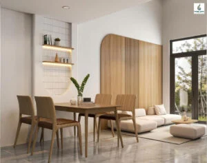 Nhà mẫu Lumi Phước Đông New City 1 trệt 1 lửng